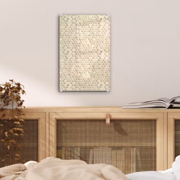 Glas schilderij - Penny - Mozaïek - Zand — 5
