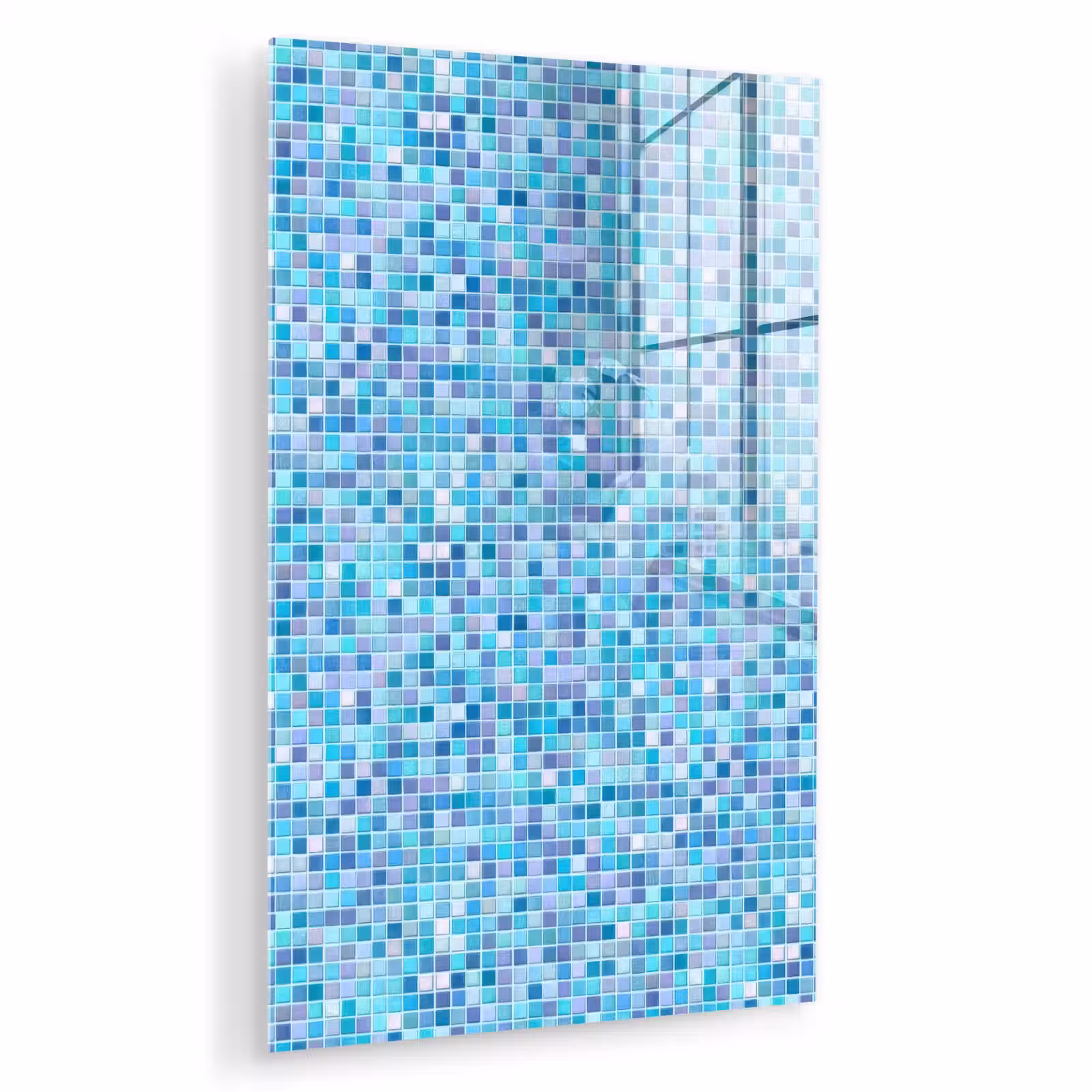 Glas schilderij - Mozaïek - Patroon - Turquoise — 1