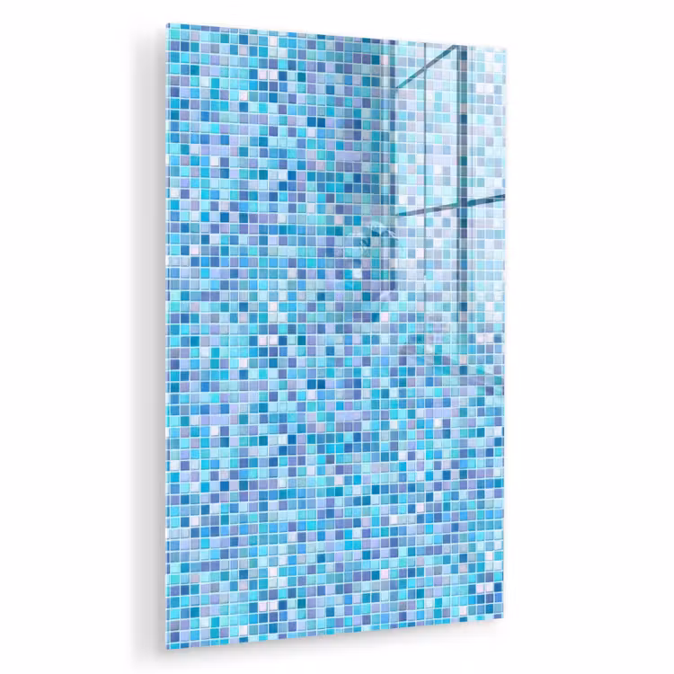 Glas schilderij - Mozaïek - Patroon - Turquoise — 1