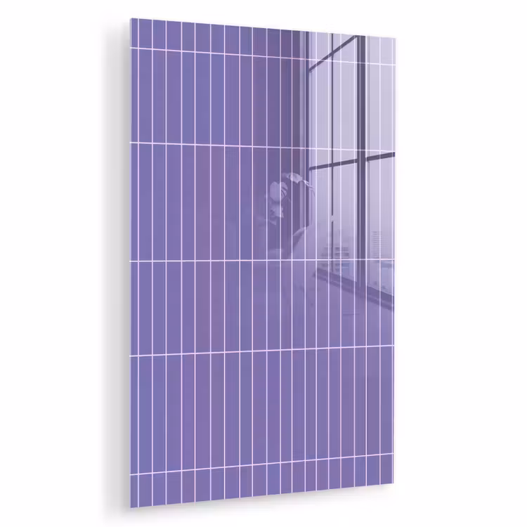 Glas schilderij - Patroon - Tegel - Lila — 1