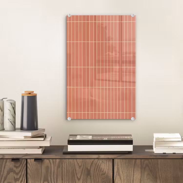 Glas schilderij - Patroon - Tegels - Terracotta — 2