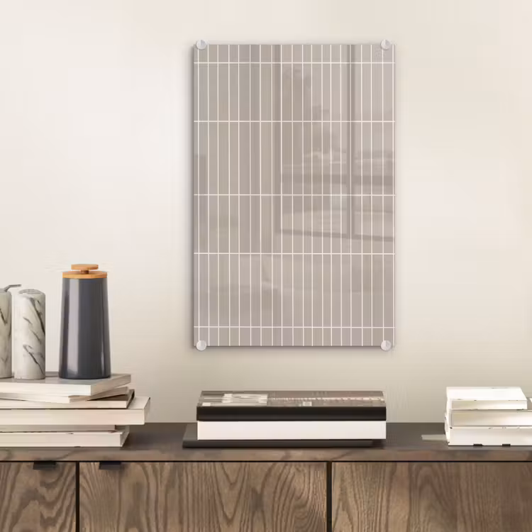 Glas schilderij - Verticaal - Wandtegel - Licht Beige — 2