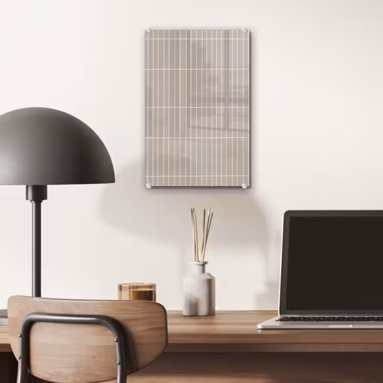 Glas schilderij - Verticaal - Wandtegel - Licht Beige — 7