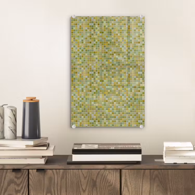 Glas schilderij - Mozaïek - Patroon - Groen — 2