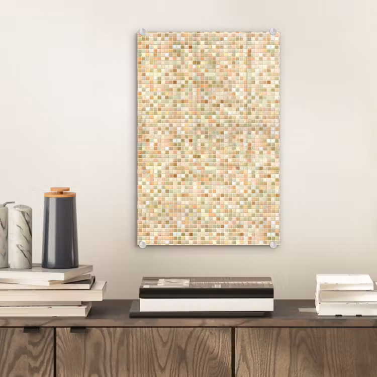 Glas schilderij - Mozaïek - Patroon - Terracotta — 2