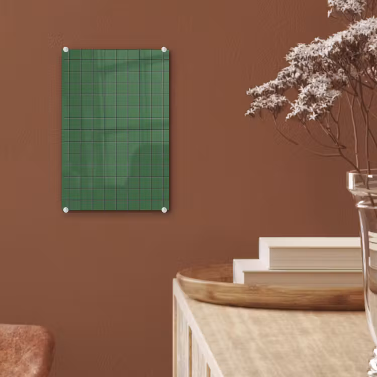 Glas schilderij - Patroon - Tegels - Groen — 6