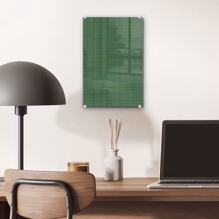 Glas schilderij - Patroon - Tegels - Groen — 7