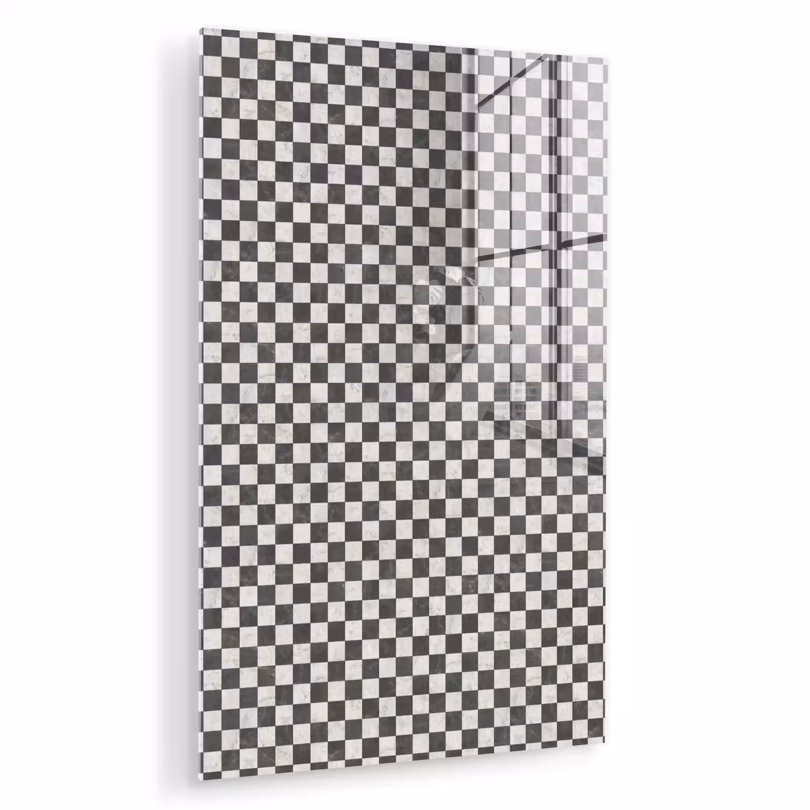 Glas schilderij - Marmer - Patroon - Grijs — 1