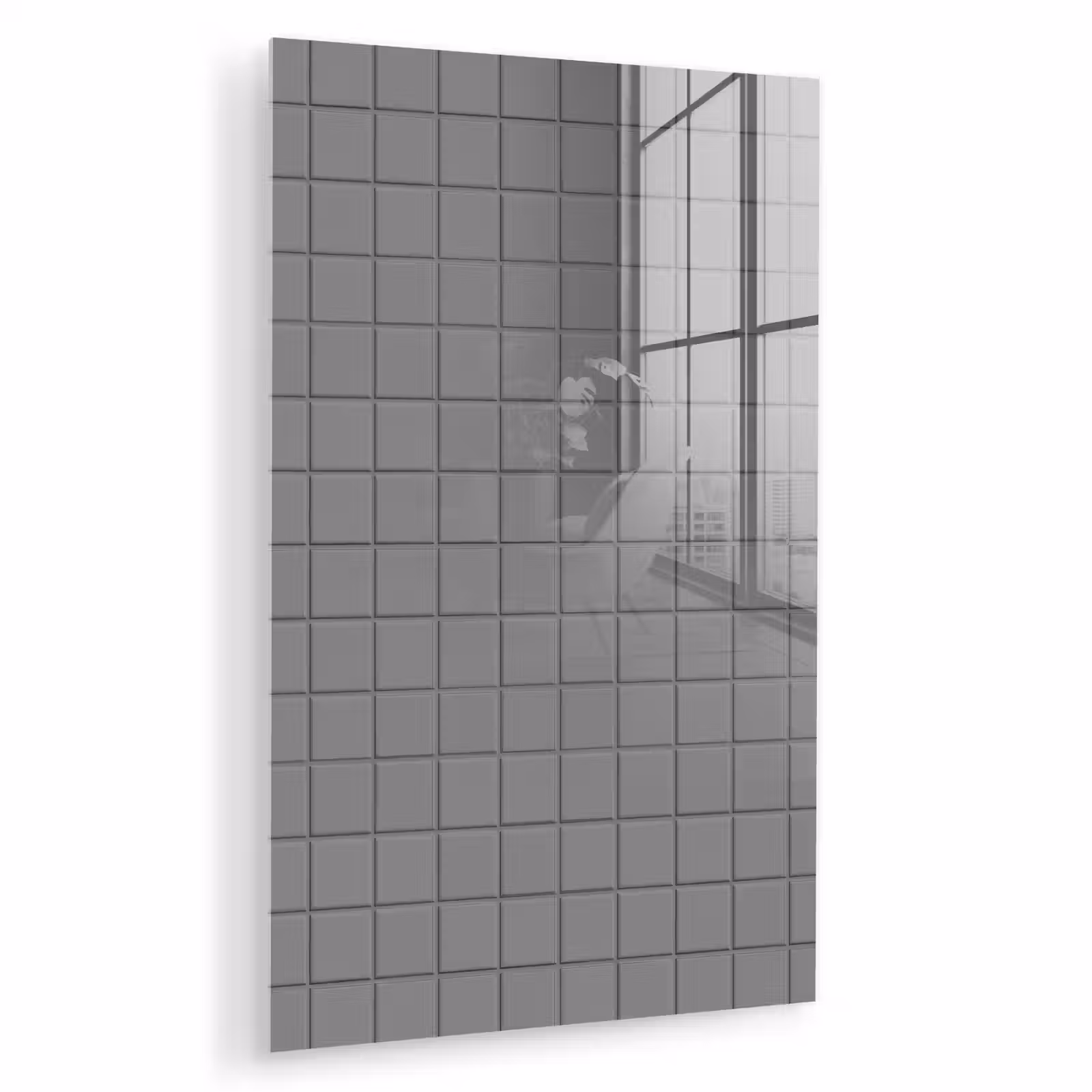 Glas schilderij - Modern - Patroon - Grijs — 1