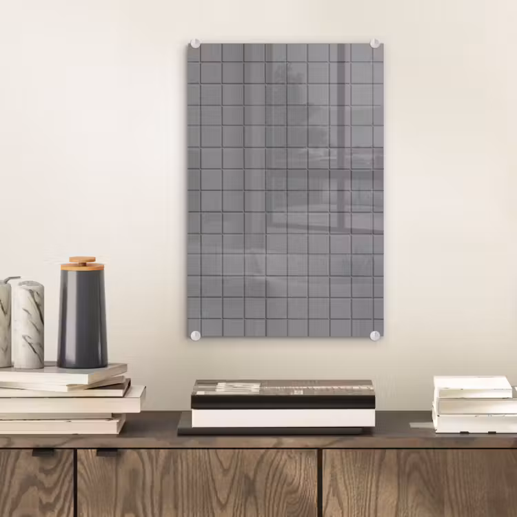 Glas schilderij - Modern - Patroon - Grijs — 2