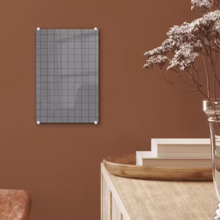 Glas schilderij - Modern - Patroon - Grijs — 6