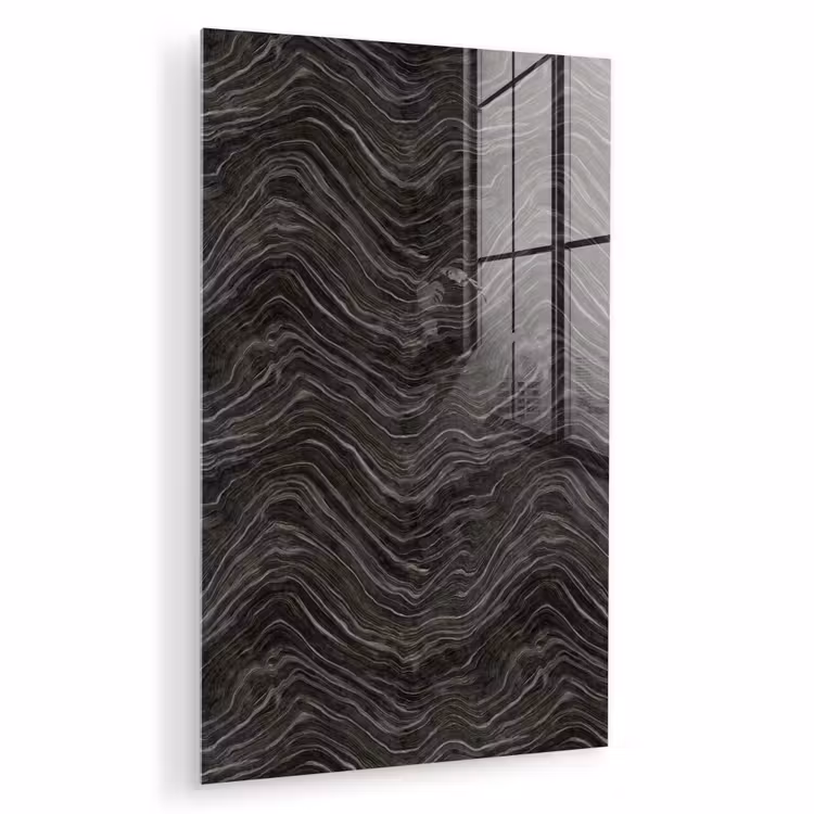 Glas schilderij - Patroon - Contrast - Antraciet — 1
