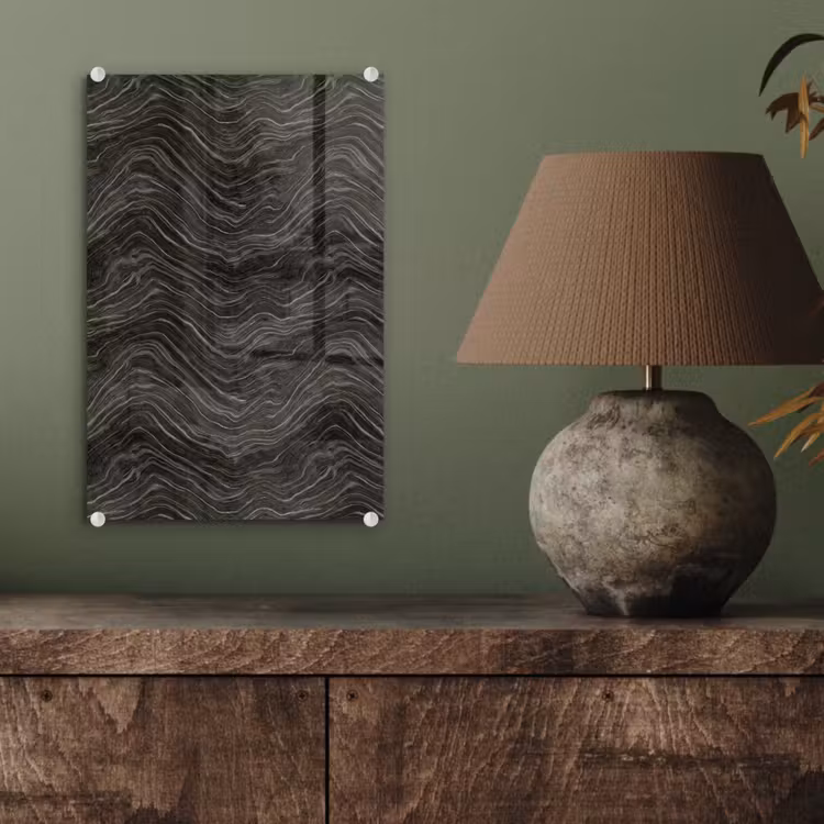 Glas schilderij - Patroon - Contrast - Antraciet — 4