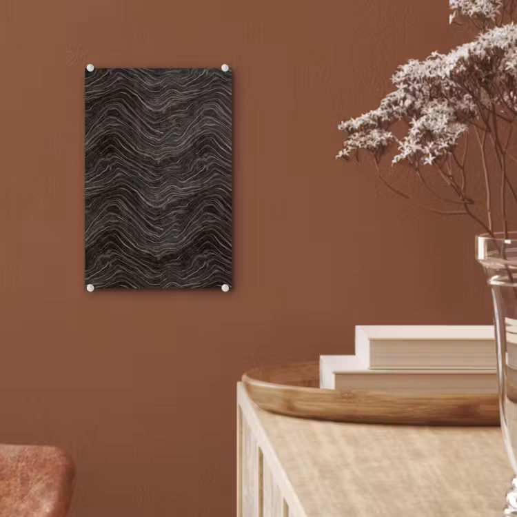 Glas schilderij - Patroon - Contrast - Antraciet — 6
