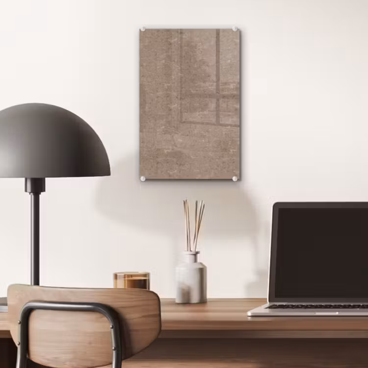 Glas schilderij - Patroon - Kalksteen - Beige — 7