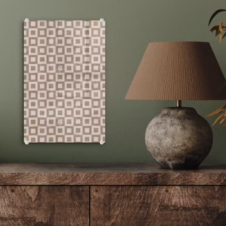 Glas schilderij - Patroon - Marmer - Beige — 4