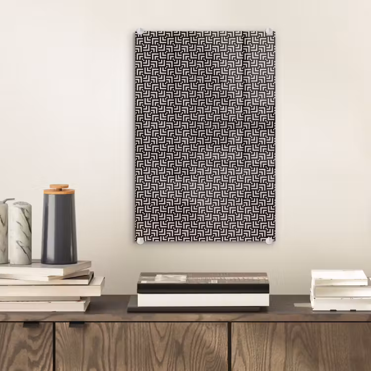 Glas schilderij - Patroon - Marmer - Zwart — 2