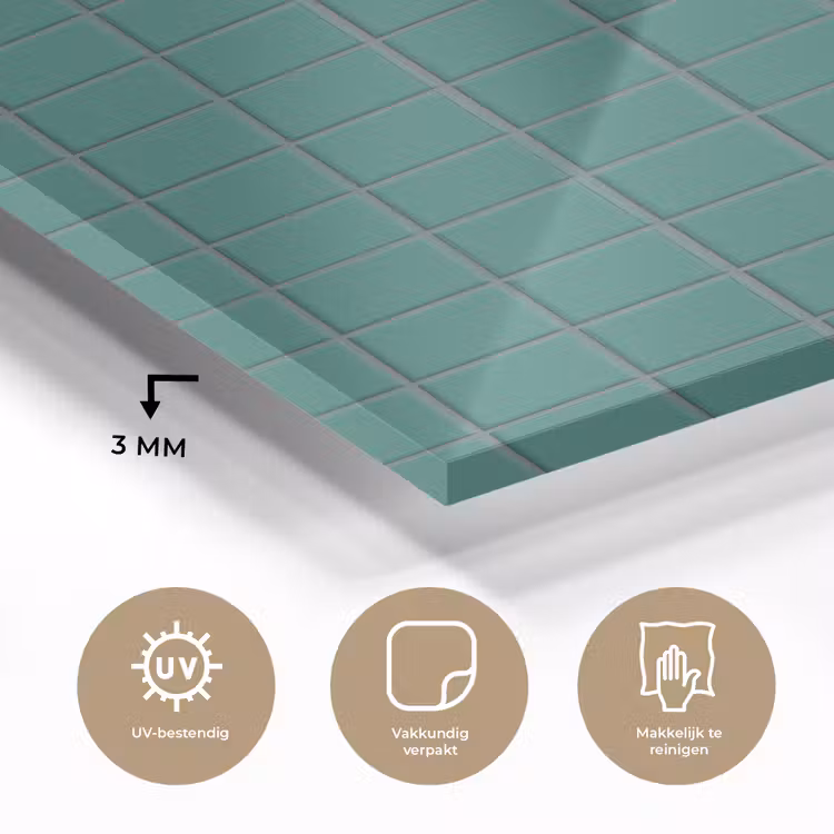 Glas schilderij - Patroon - Patroon - Smaragd — 3