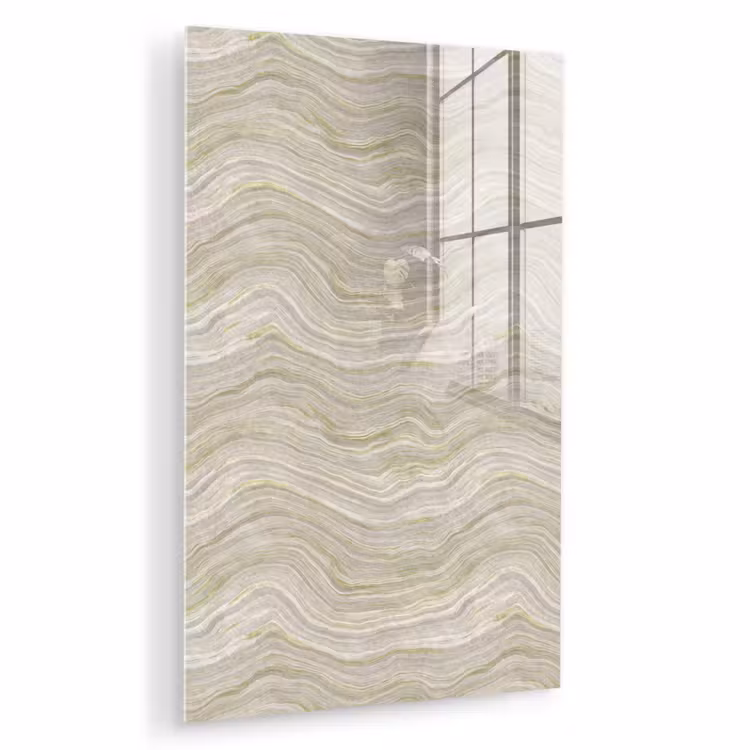 Glas schilderij - Patroon - Sereen - Groen — 1