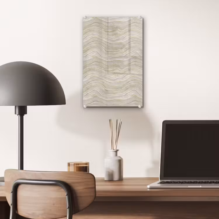 Glas schilderij - Patroon - Sereen - Groen — 7