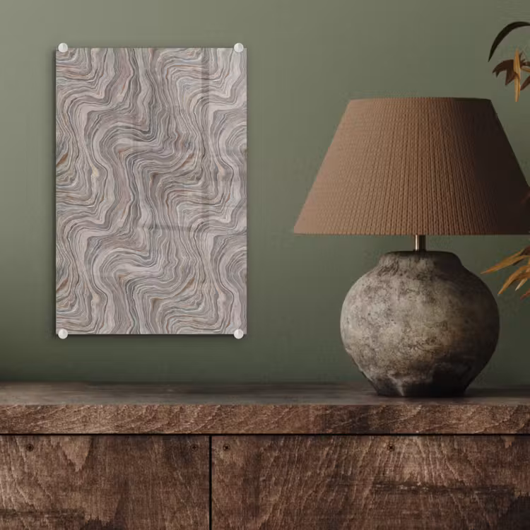 Glas schilderij - Patroon - Textuur - Grijs — 4