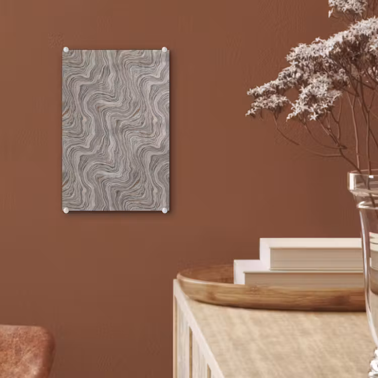 Glas schilderij - Patroon - Textuur - Grijs — 6