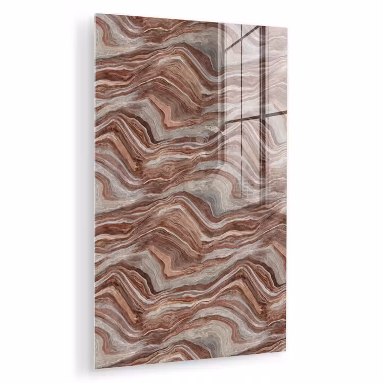 Glas schilderij - Patroon - Zandsteen - Travertijn — 1