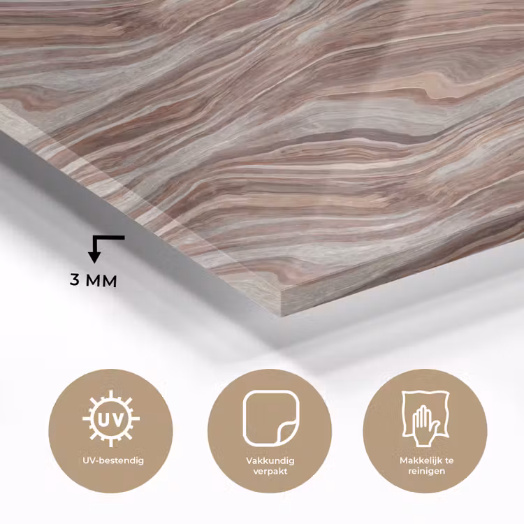Glas schilderij - Patroon - Zandsteen - Travertijn — 3