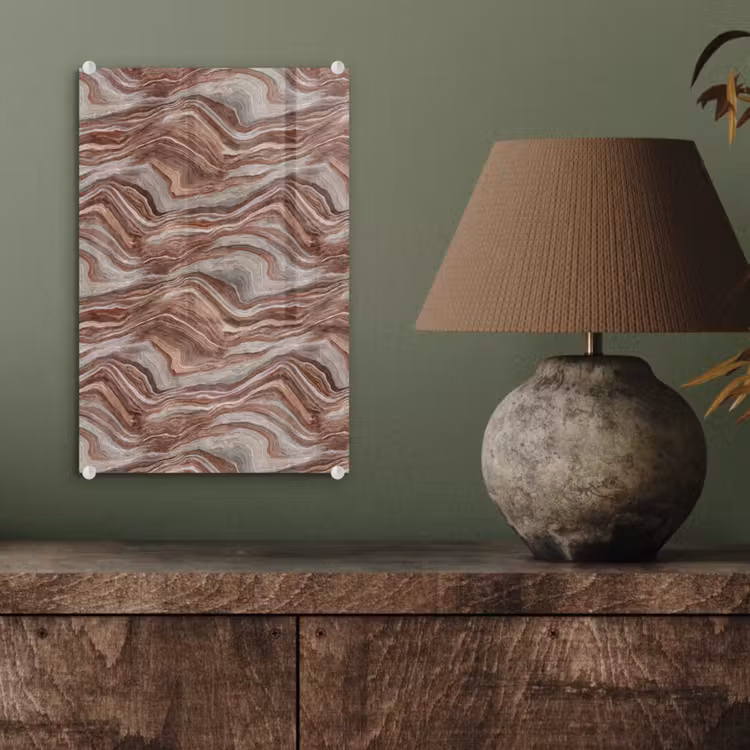 Glas schilderij - Patroon - Zandsteen - Travertijn — 4