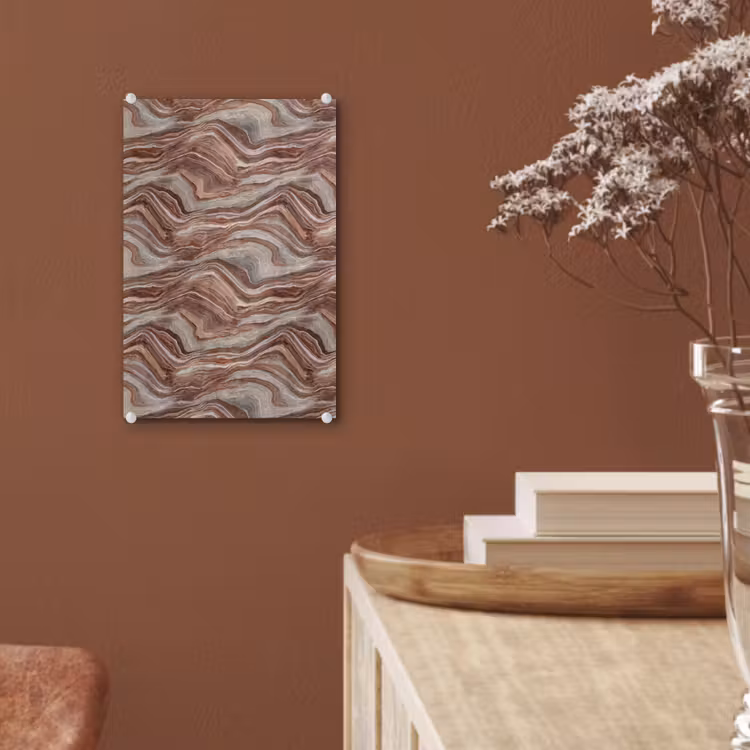 Glas schilderij - Patroon - Zandsteen - Travertijn — 6