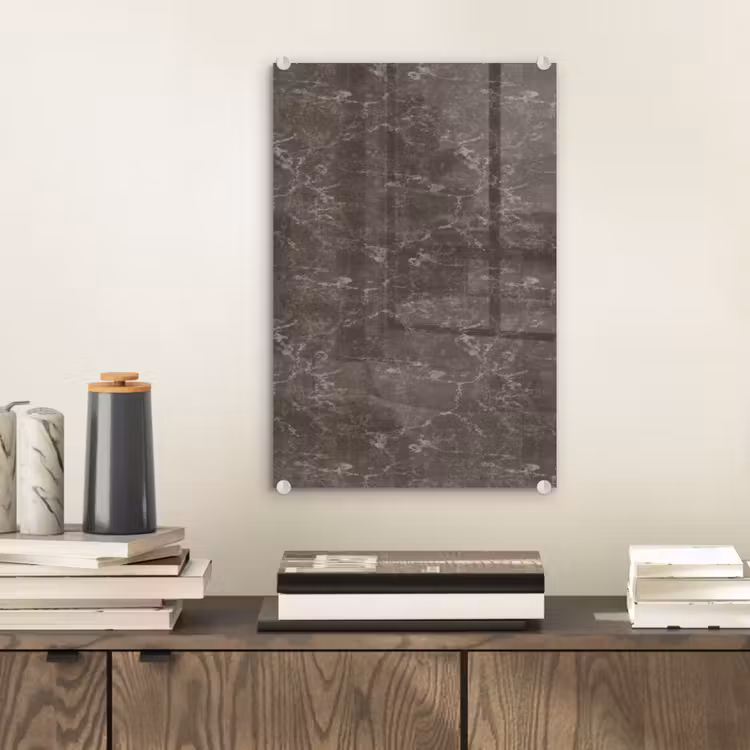 Glas schilderij - Marmer - Aders - Bruin — 2
