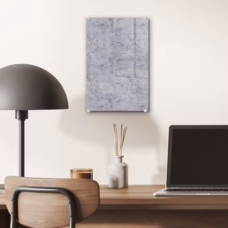 Glas schilderij - Marmerplaat - Patroon - Grijs — 7
