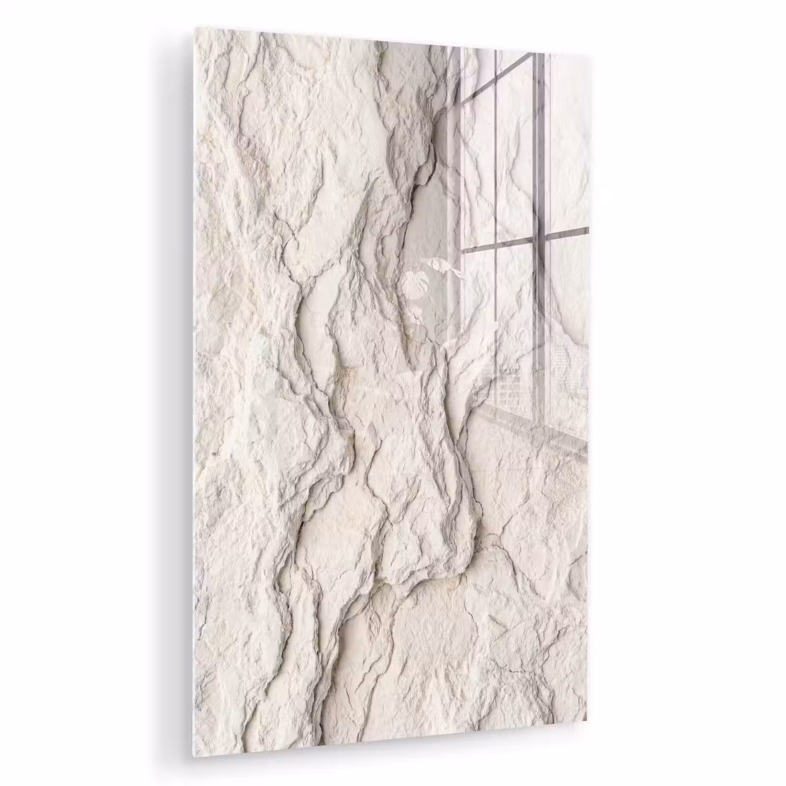 Glas schilderij - Rots - Structuur - Natuur - Beige - Abstract — 1