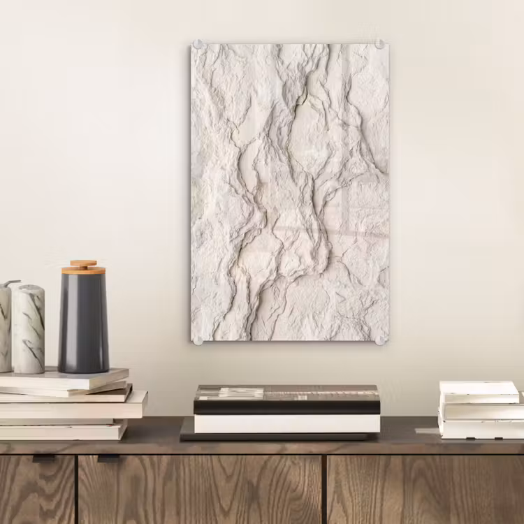 Glas schilderij - Rots - Structuur - Natuur - Beige - Abstract — 2