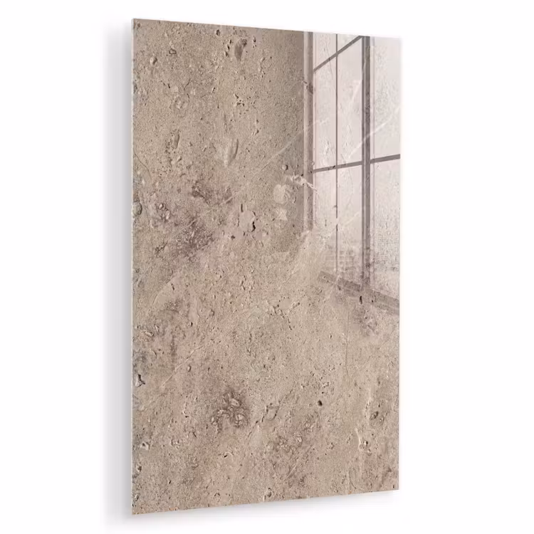 Glas schilderij - Textuur - Steen - Patroon - Rustiek - Beige — 1