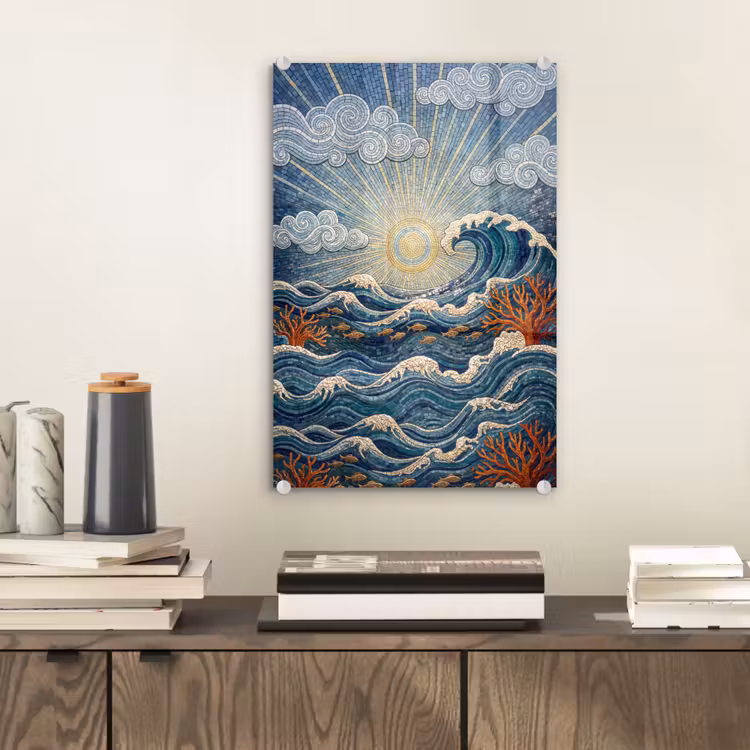 Glas schilderij - Onderwater - Koraal - Vis - Natuur - Kunst — 2