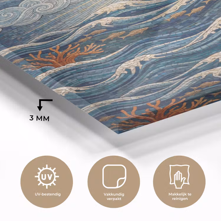 Glas schilderij - Onderwater - Koraal - Vis - Natuur - Kunst — 3