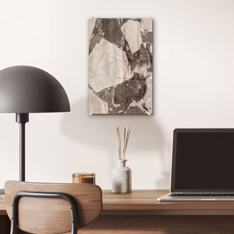 Glas schilderij - Textuur - Marmer - Abstract - Beige - Bruin — 7
