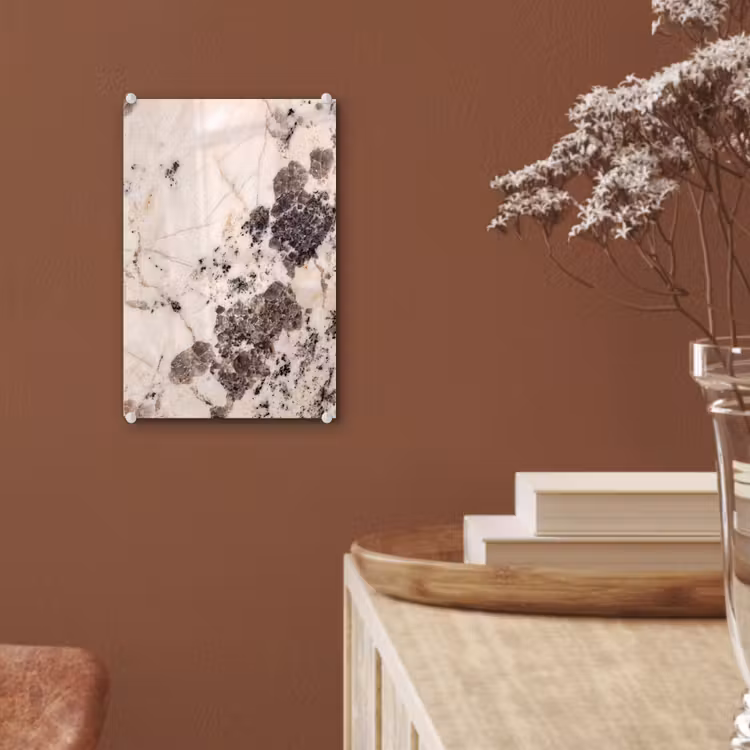 Glas schilderij - Natuursteen - Patroon - Abstract - Beige - Grijs — 6