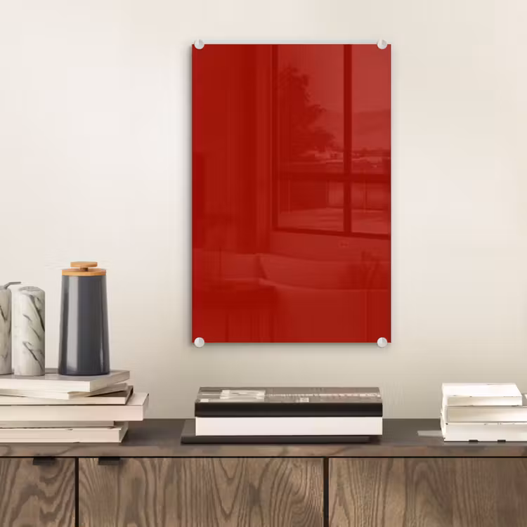 Glas schilderij - Oxblood - Maroon - Rood — 2