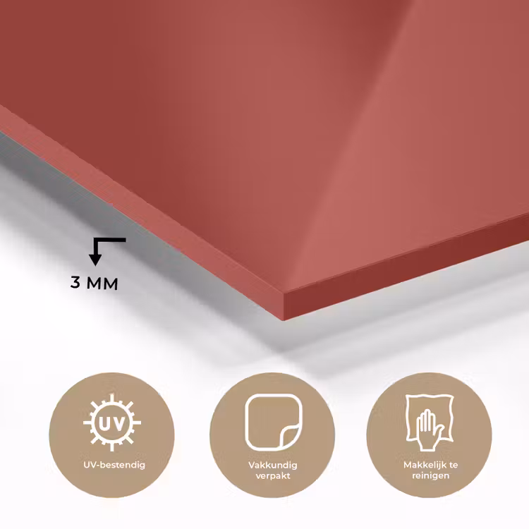 Glas schilderij - Oxblood - Maroon - Rood — 3