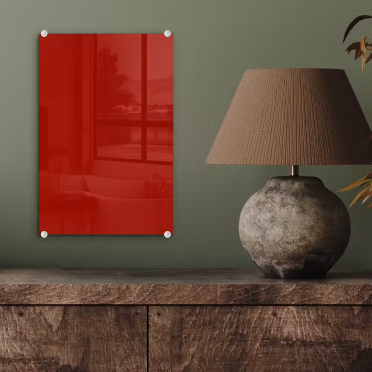 Glas schilderij - Oxblood - Maroon - Rood — 4