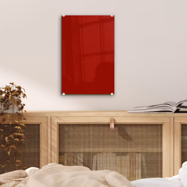 Glas schilderij - Oxblood - Maroon - Rood — 5