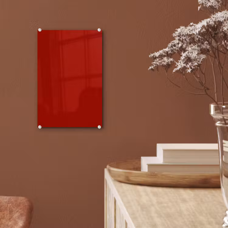 Glas schilderij - Oxblood - Maroon - Rood — 6