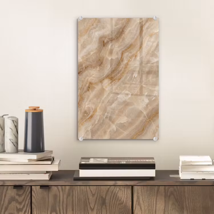 Glas schilderij - Steen - Ader - Natuur - Modern - Beige — 2