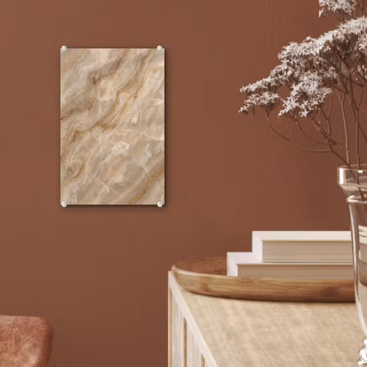 Glas schilderij - Steen - Ader - Natuur - Modern - Beige — 6