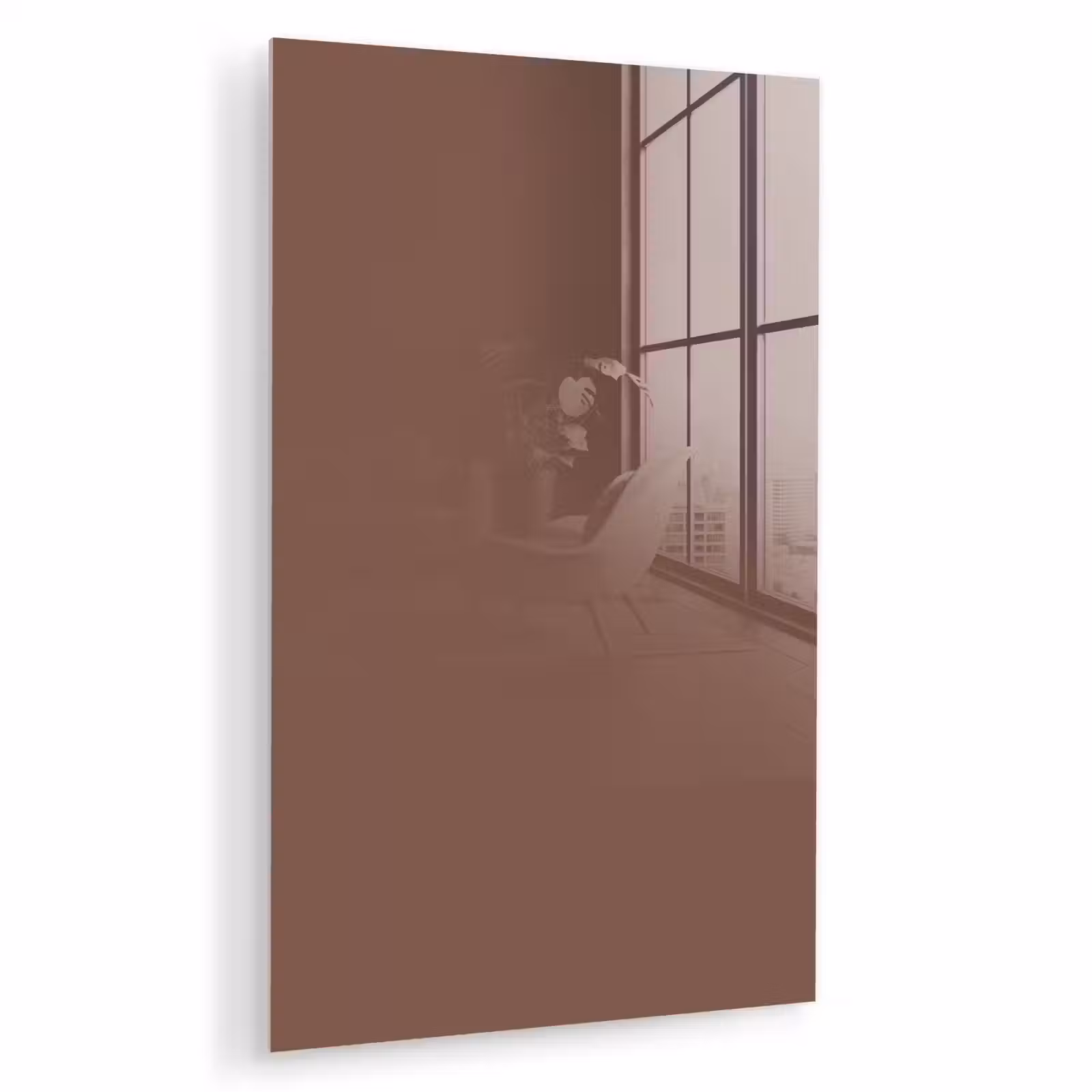 Glas schilderij - Muted - Chestnut - Bruin — 1