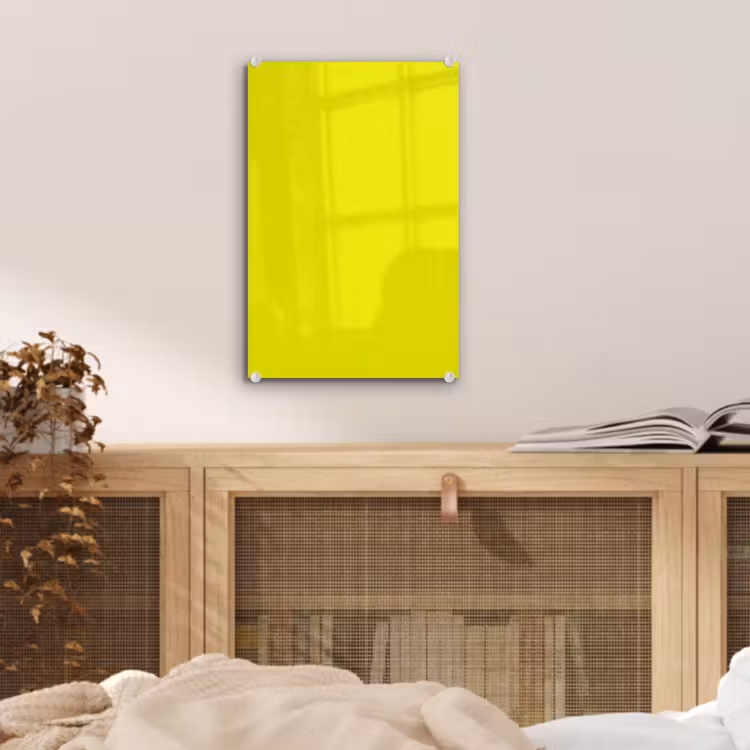 Glas schilderij - Bright - Canary - Geel — 5