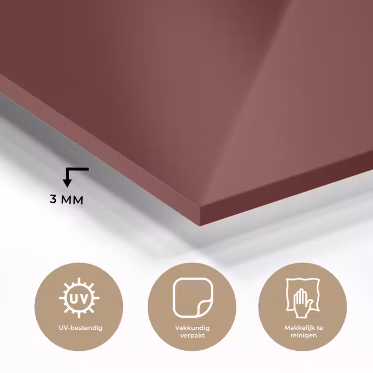 Glas schilderij - Burnt - Mahogany - Rood — 3