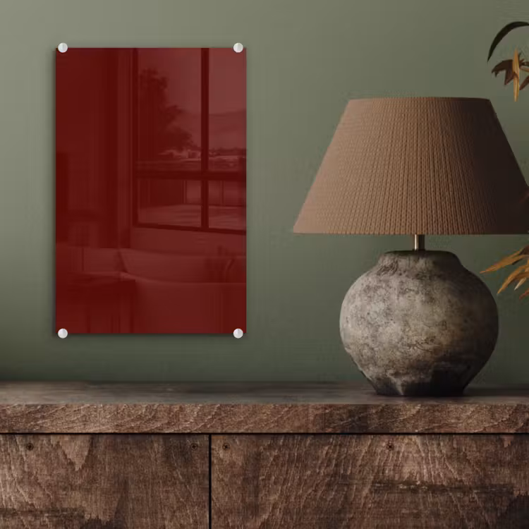 Glas schilderij - Burnt - Mahogany - Rood — 4
